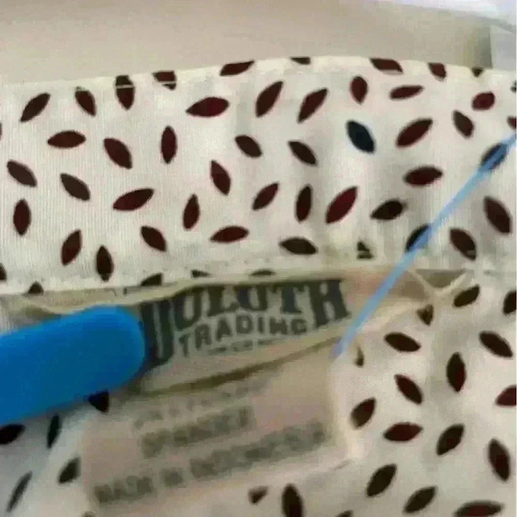 Duluth Trading Co. Wrinklefighter Tunic 1X Geometric Cotton Blend - Picture 4 of 4